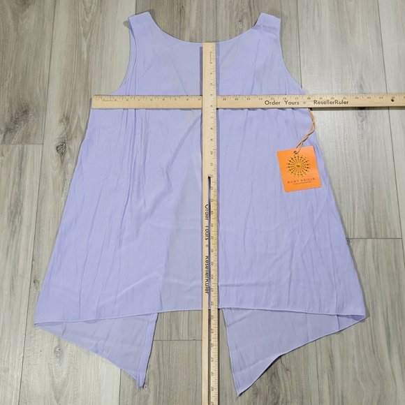Ramy Brook Top Women's Large Lavender River Open Back Tech New - Picture 6 of 8